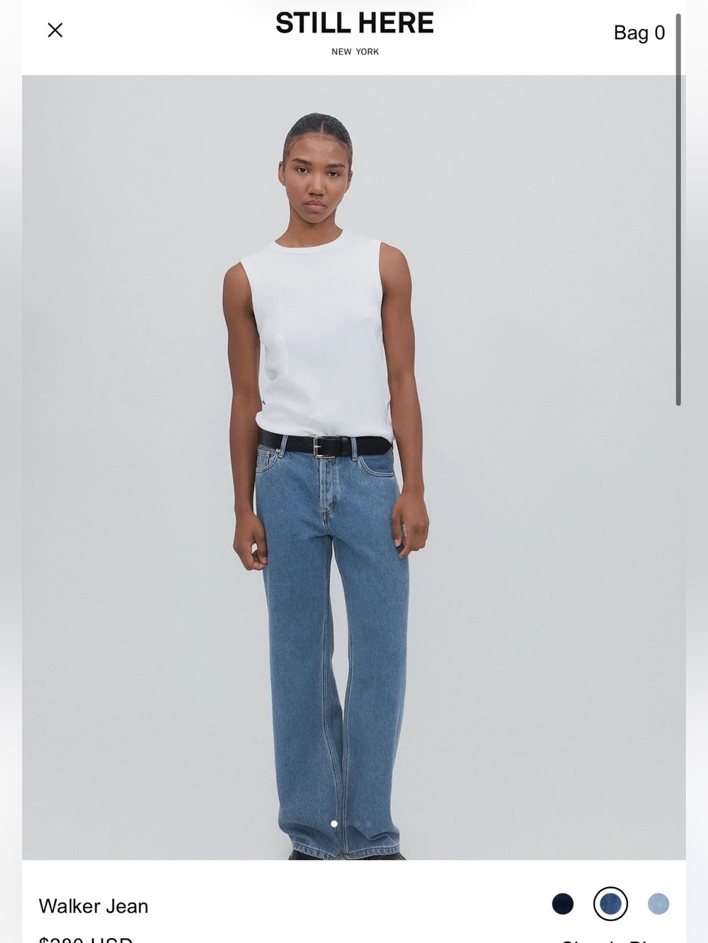 NWT Still Here Walker Jean in Cloud Classic Blue Size 26